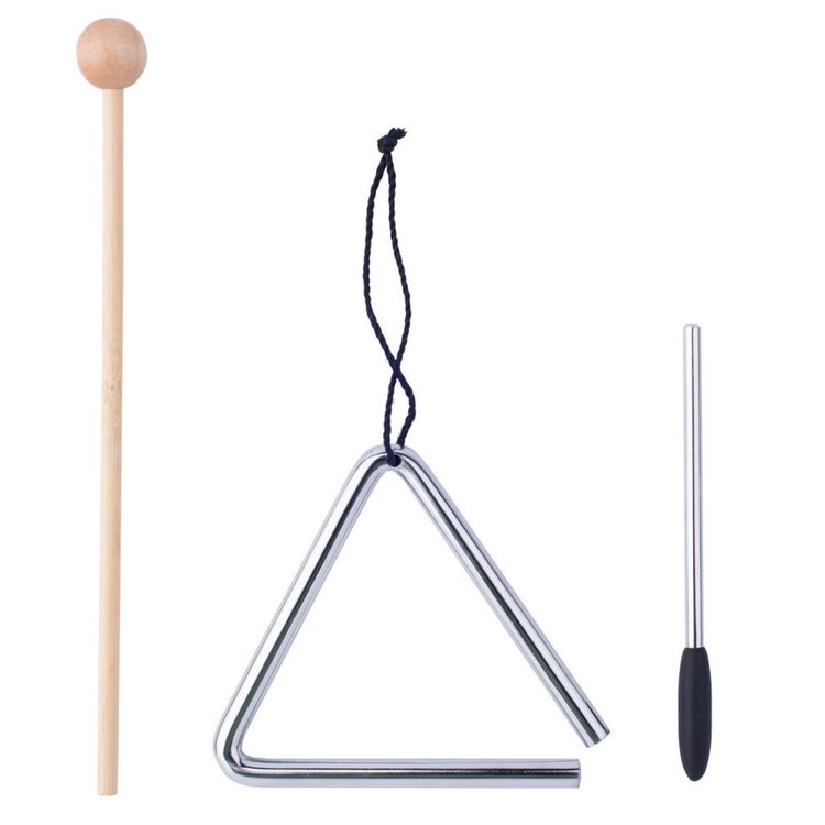 Комплект дървени музикални инструменти с триъгълник