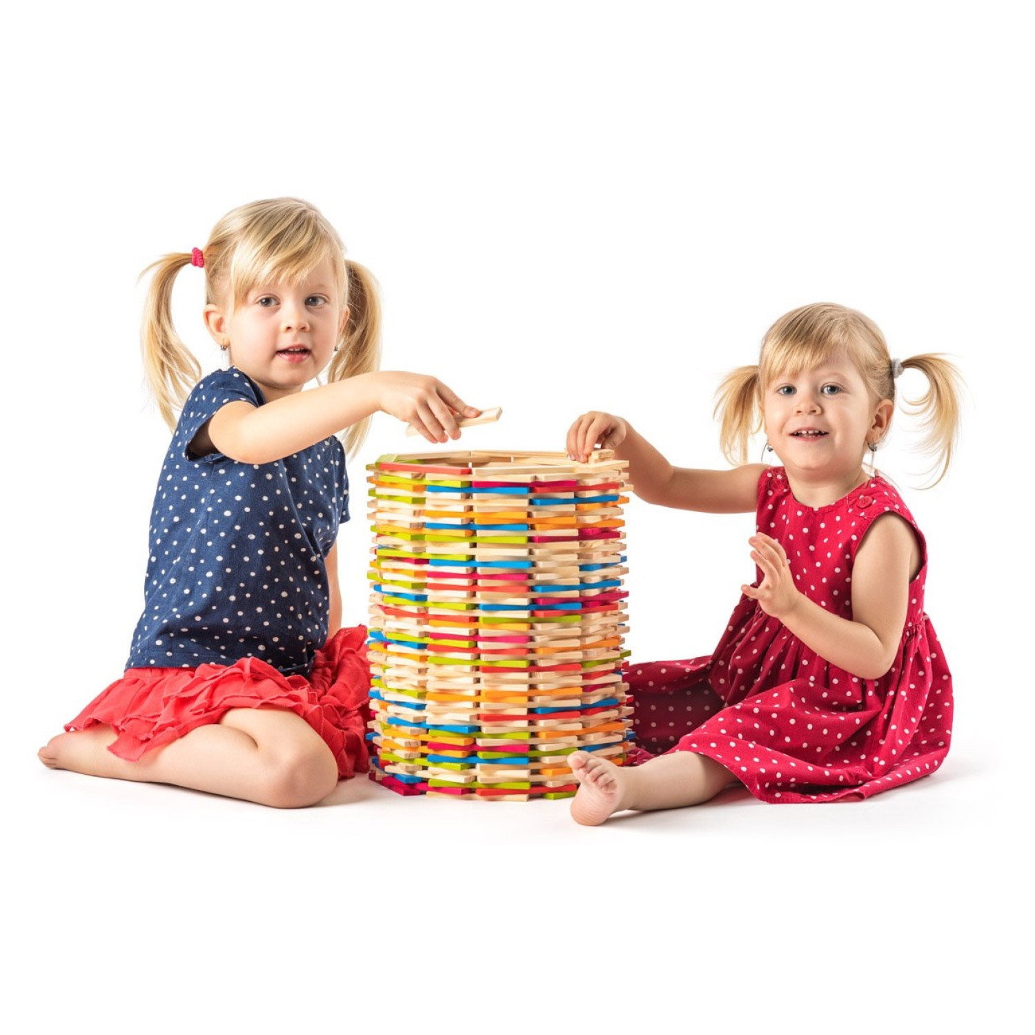 Дървени цветни плочки Емма, 200 части