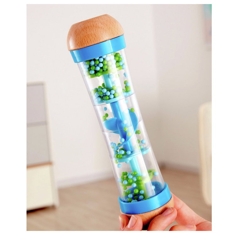 Дървена бебешка дрънкалка - Дъждовни капки с мъниста, Hape