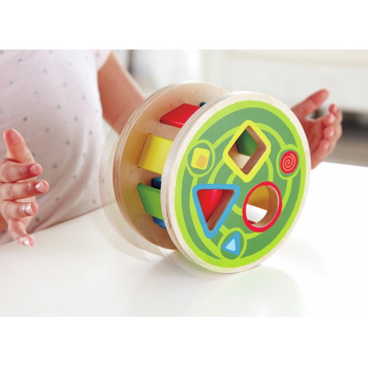 Дървена играчка за дърпане - сортер Охлюв, Hape