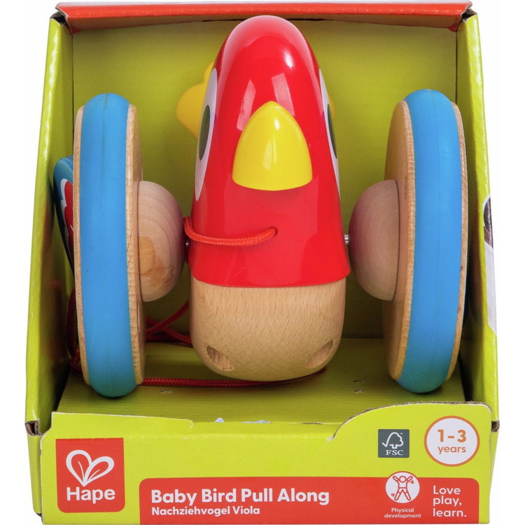 Дървена играчка за дърпане Пиленце, Hape