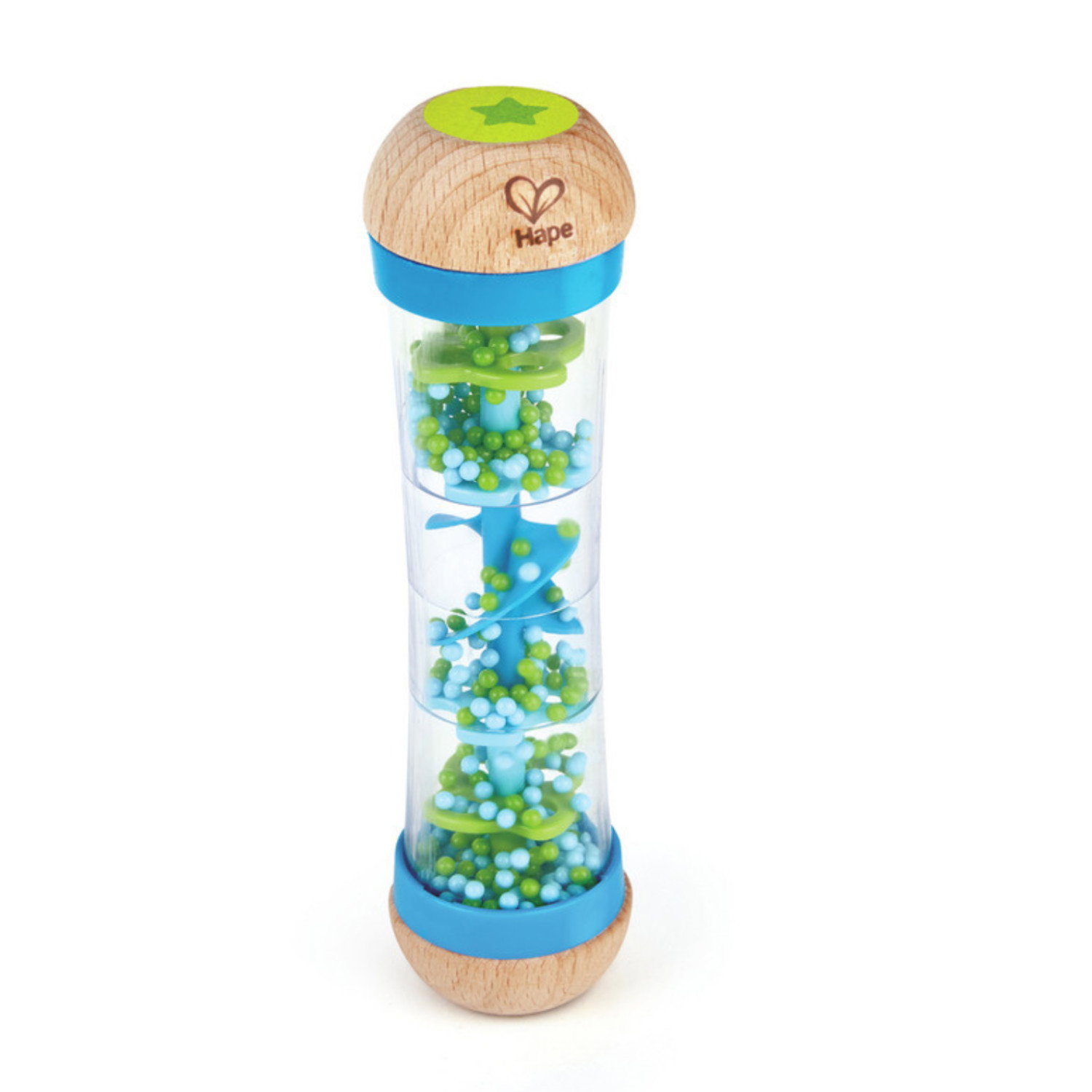 Дървена бебешка дрънкалка - Дъждовни капки с мъниста, Hape