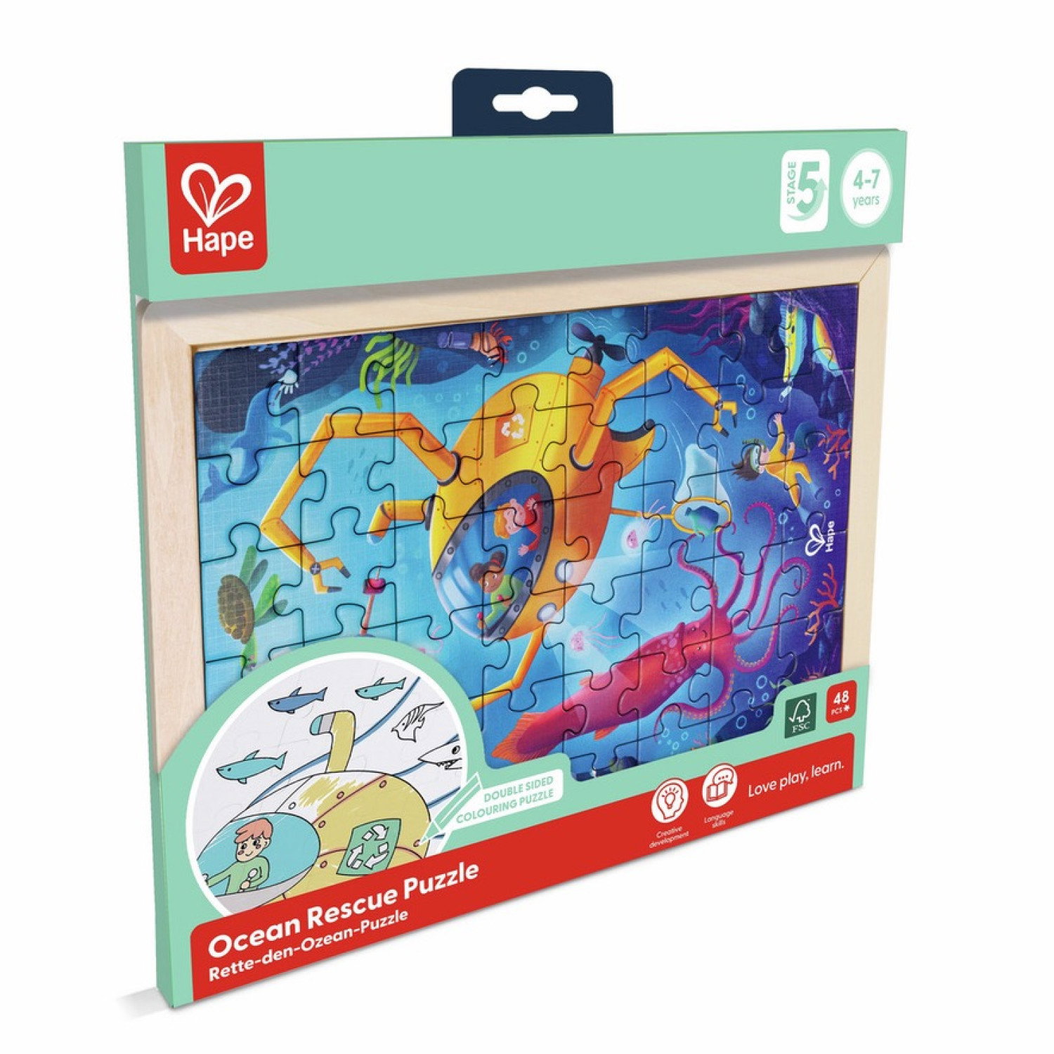 Дървен пъзел Океан, Hape