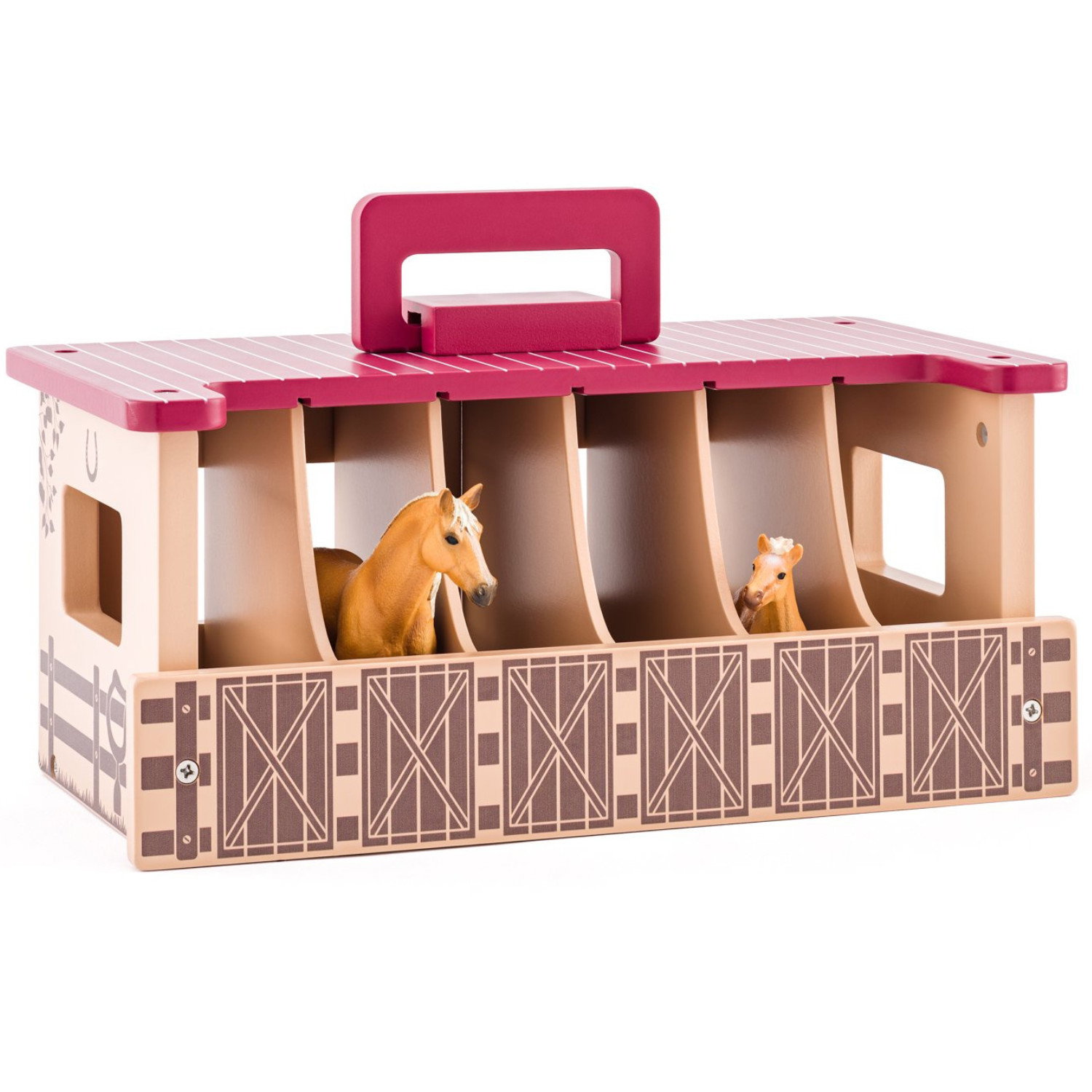 Дървена конюшня с фигурки