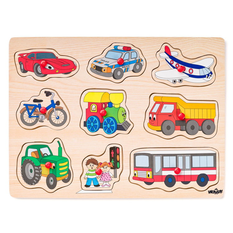 Дървен пъзел Превозни средства