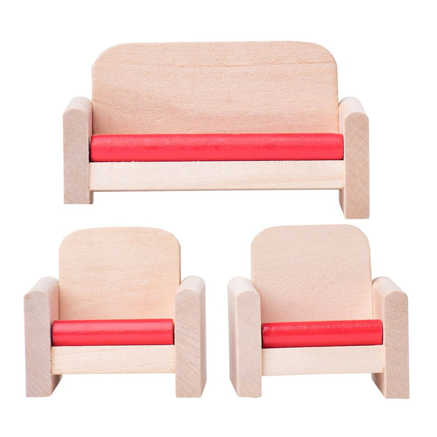 Дървена къща за кукли с аксесоари