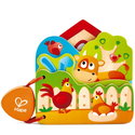 Дървена бебешка книжка Ферма, Hape