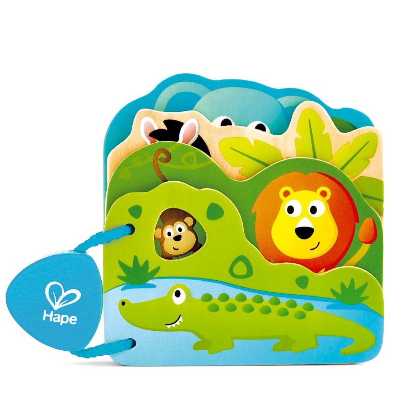 Дървена бебешка книжка Джунгла, Hape