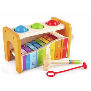 Дървена масичка с чукче и ксилифон, Hape