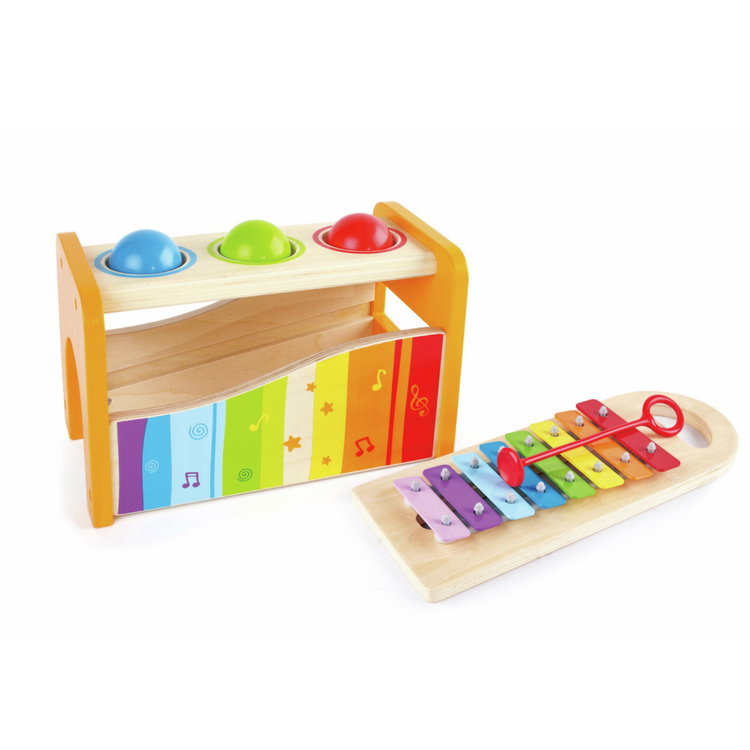 Дървена масичка с чукче и ксилифон, Hape