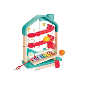 Дървена музикална писта с топчета и ксилифон, Hape