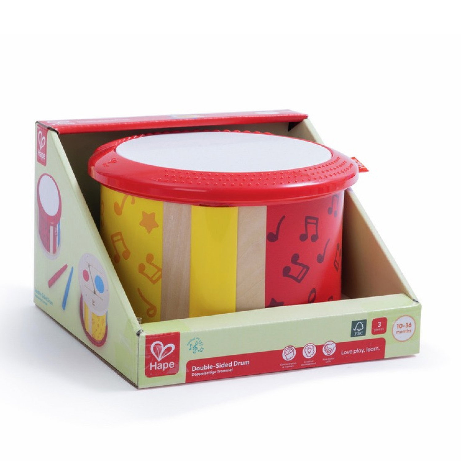 Двустранен дървен барабан, Hape