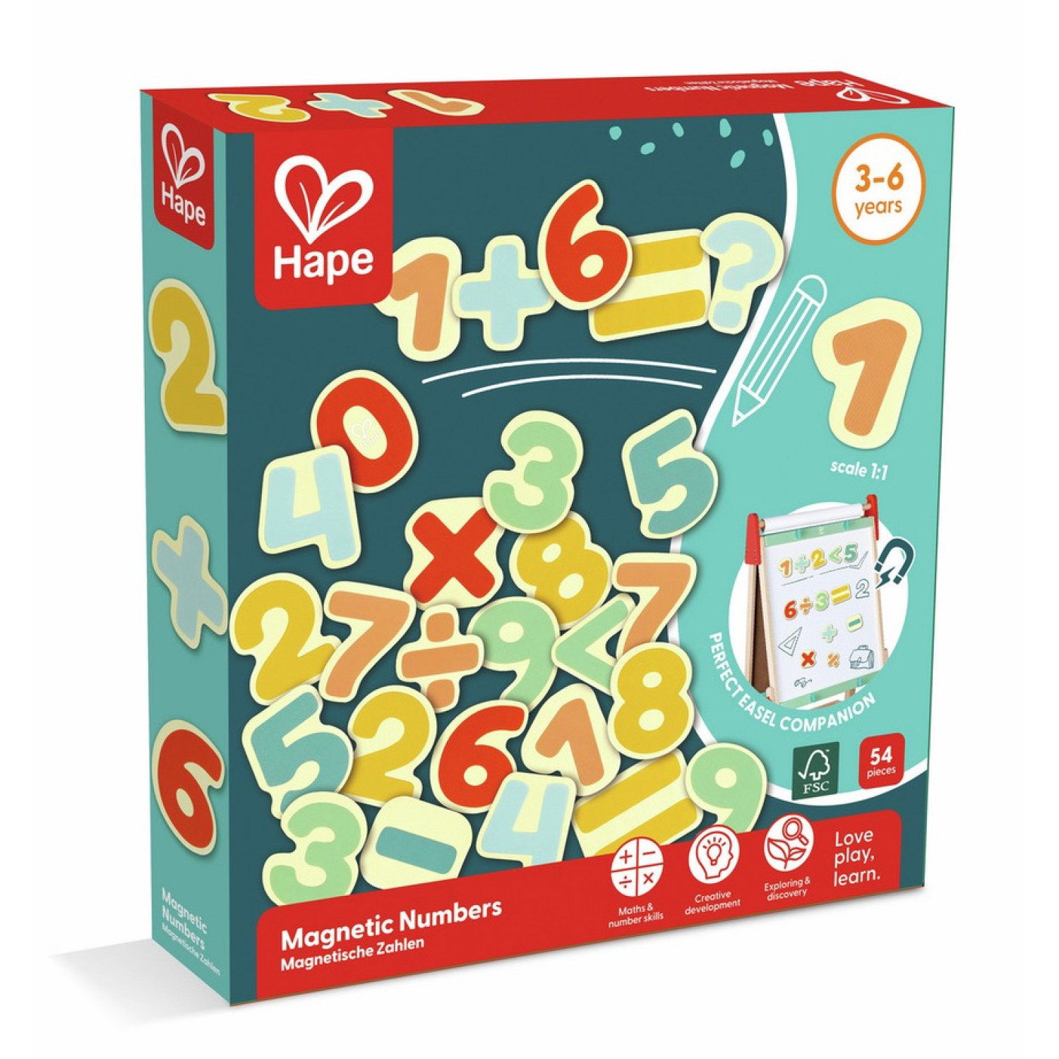 Дървени магнитни цифри, Hape