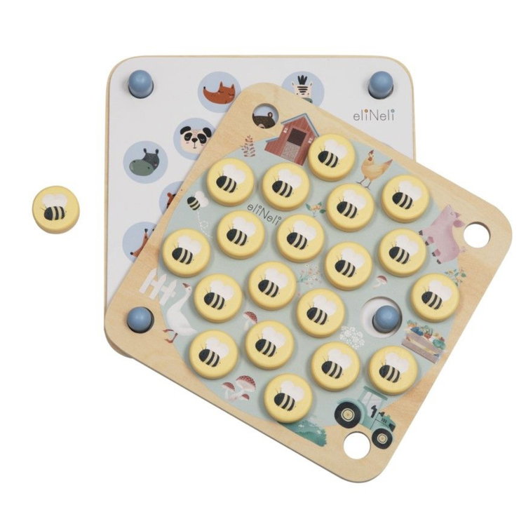 Дървена мемори игра 10 в 1 Пчелички