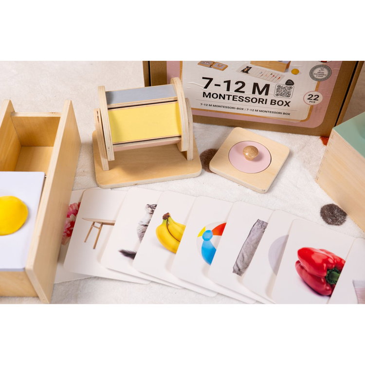 Образователна Монтесори кутия за бебета 7-12 месеца