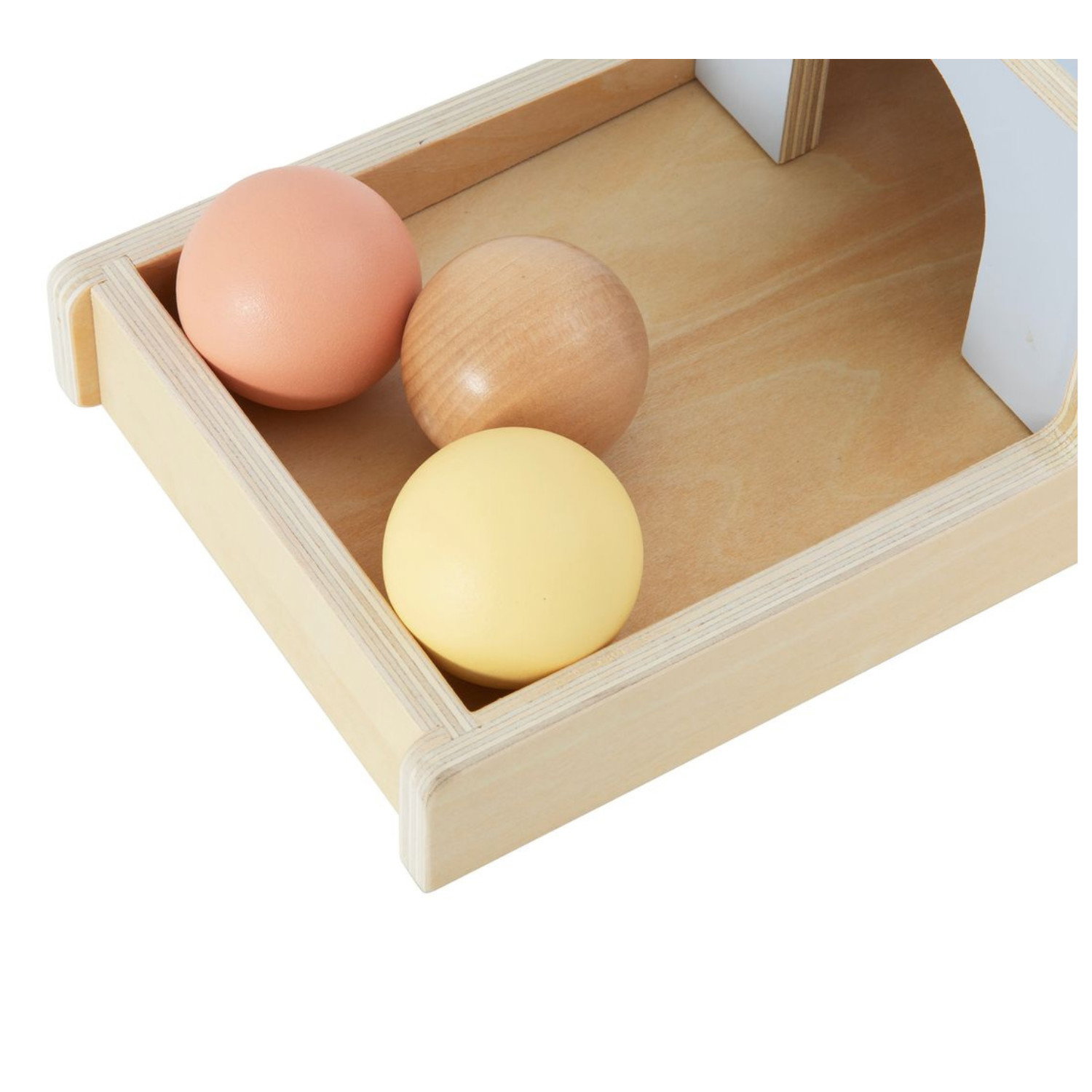 Дървена кутия с топчета Пастел