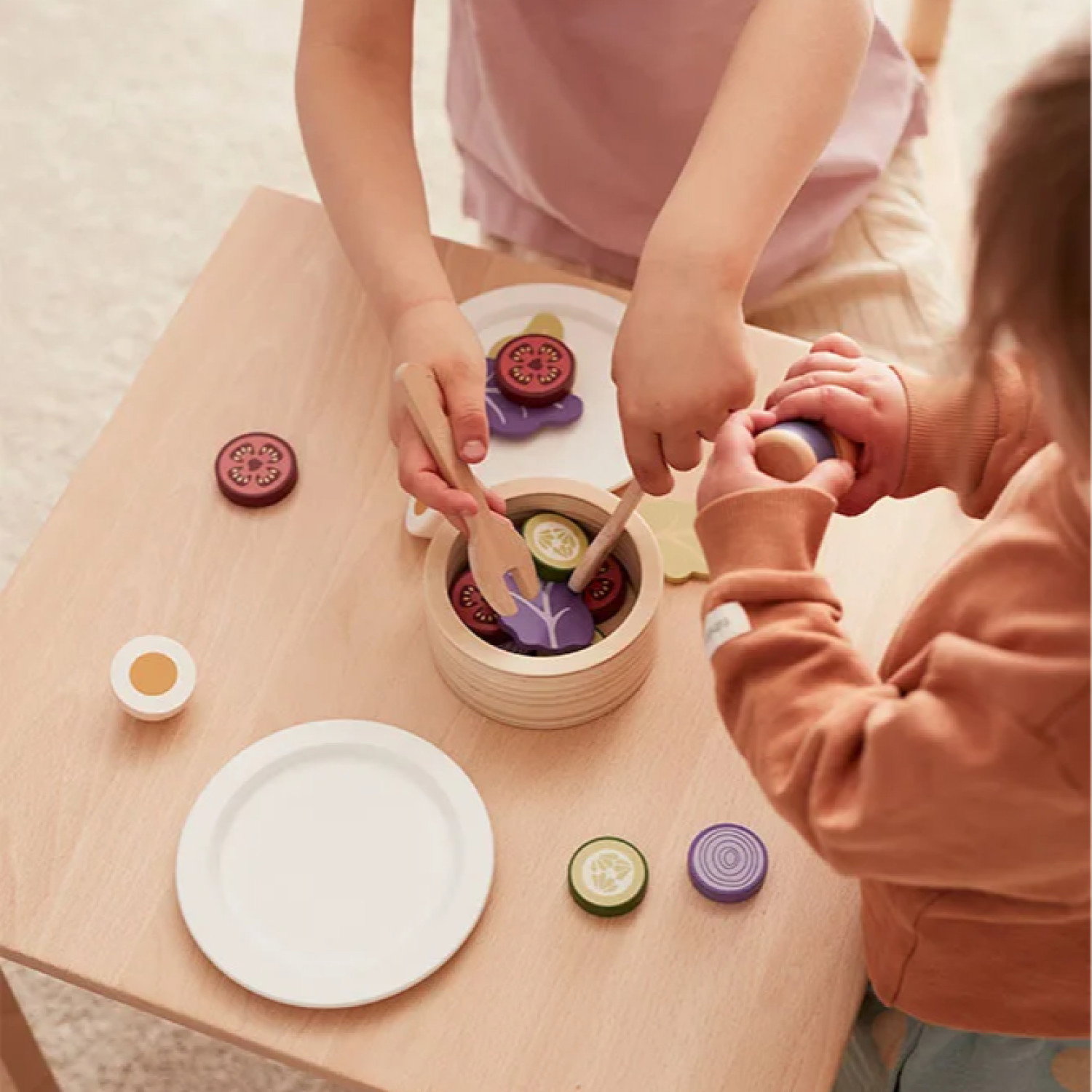 Дървен комплект Салата в купа