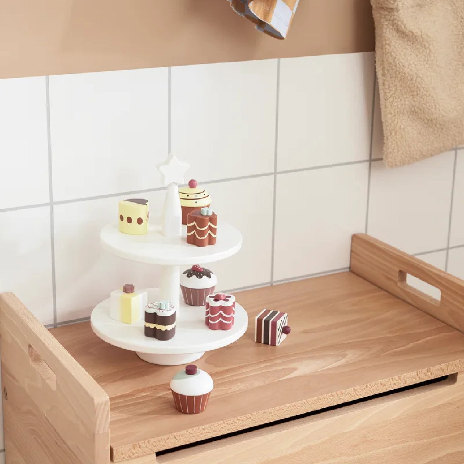 Комплект дървени сладкиши