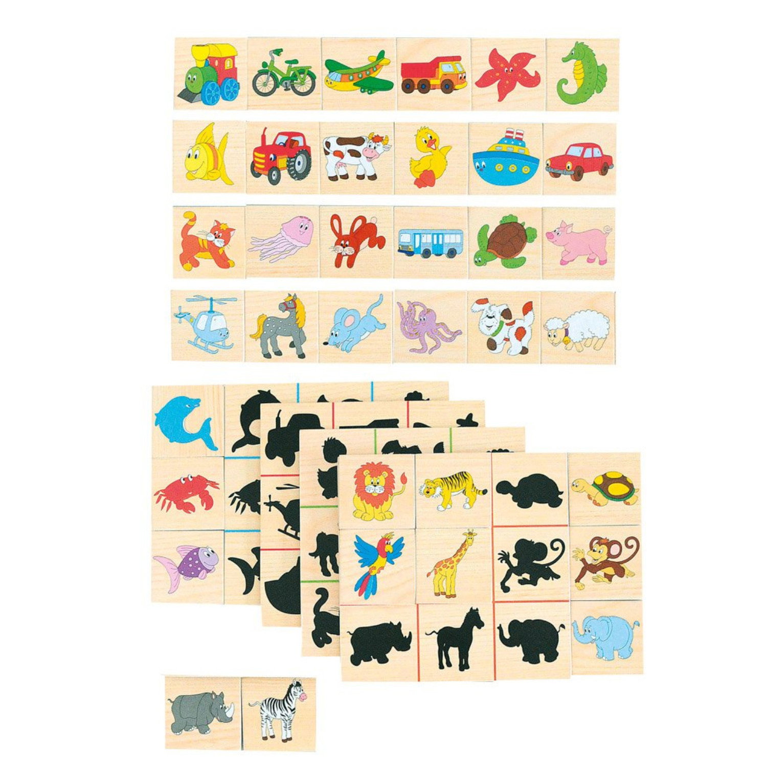 Дървена игра - пъзел Намери сянката