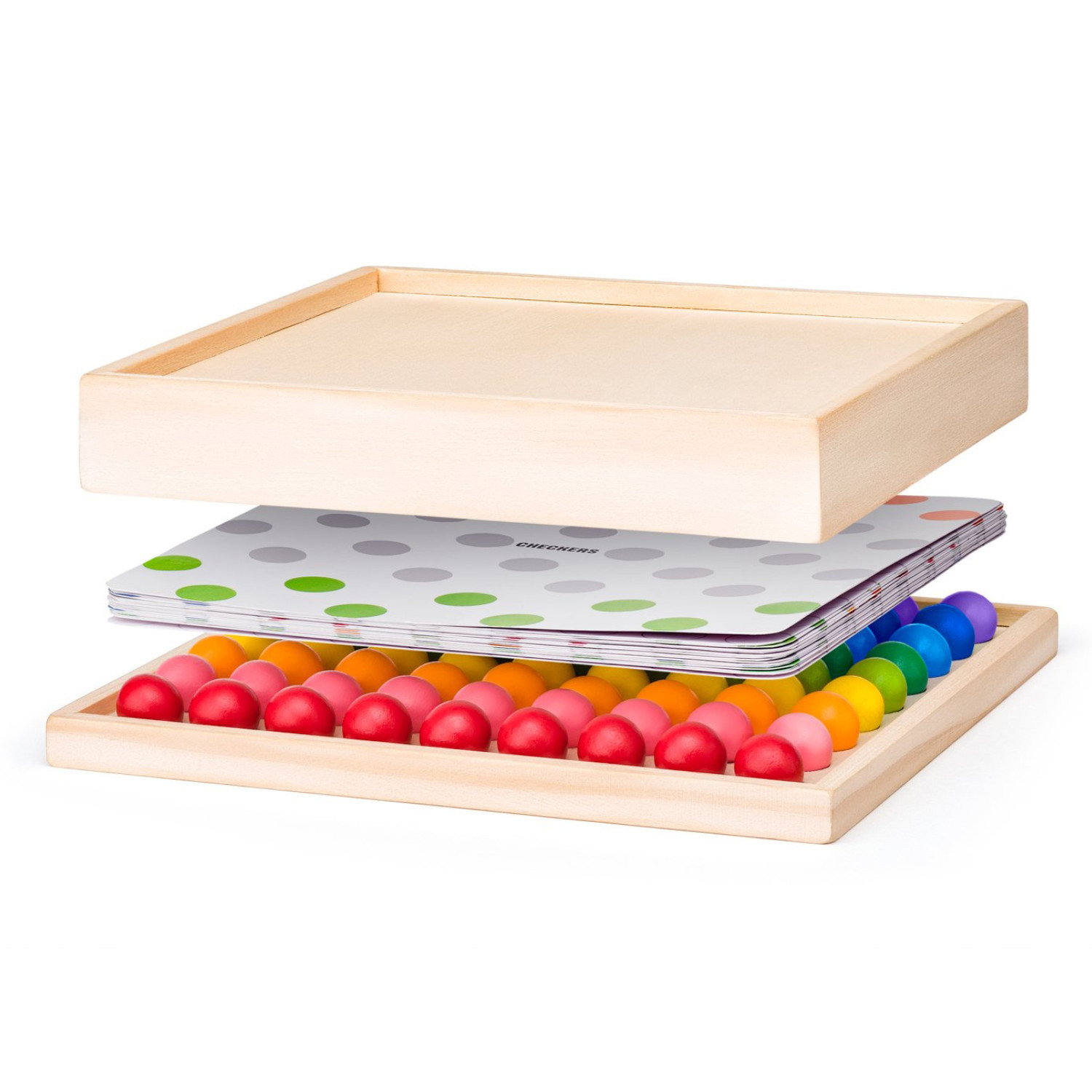 Комплект от класически игри с дървени топчета