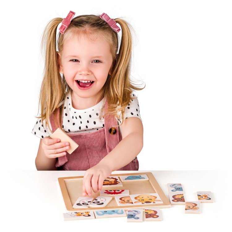 Дървен пъзел Диви животни