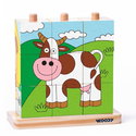 Дървен пъзел за нанизване Фермата