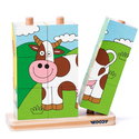 Дървен пъзел за нанизване Фермата