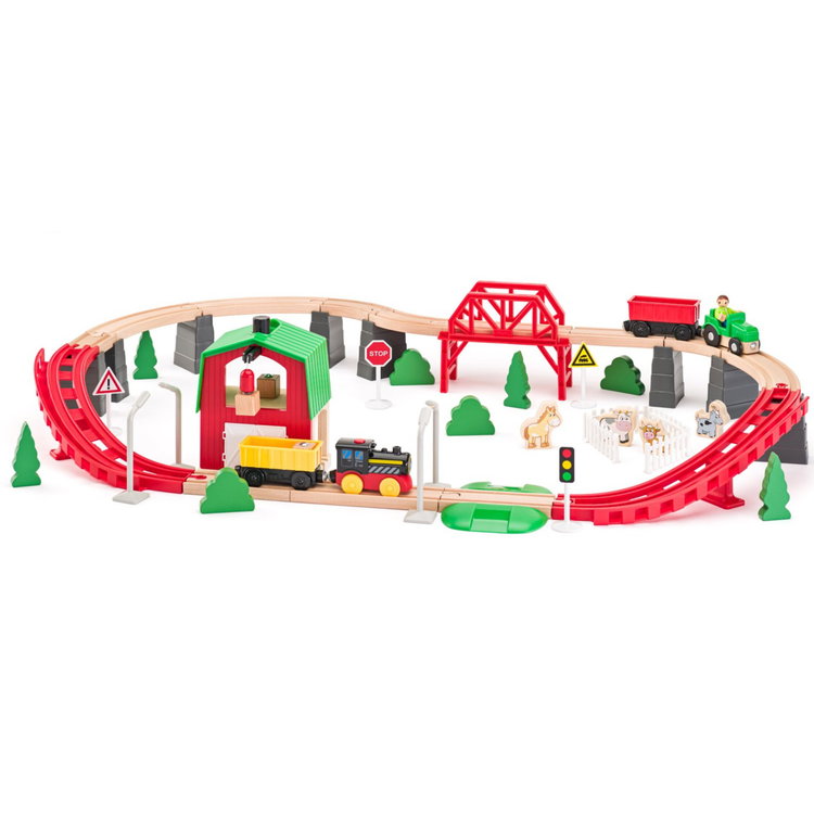 Комплект влакче с аксесоари Фермата, 60 части