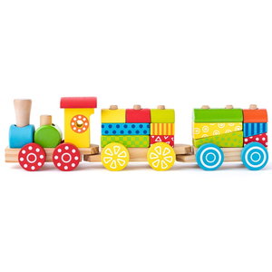 Дървено цветно влакче