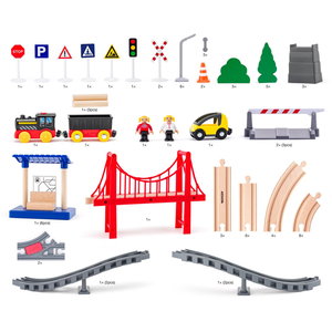 Комплект електрическо влакче с аксесоари, 80 части