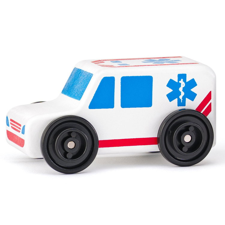 Комплект дървени коли Професионалист, 6 части