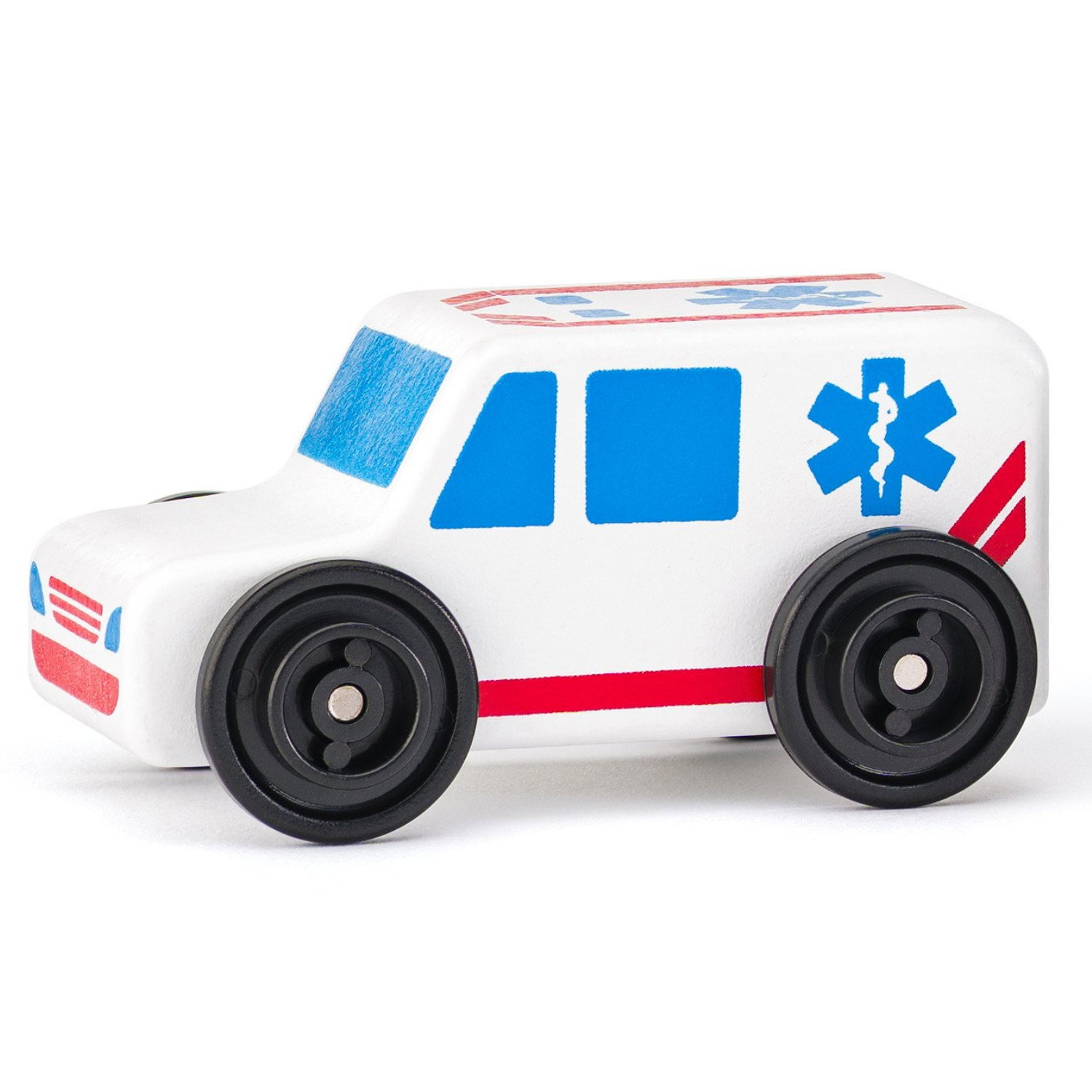 Комплект дървени коли Професионалист, 6 части