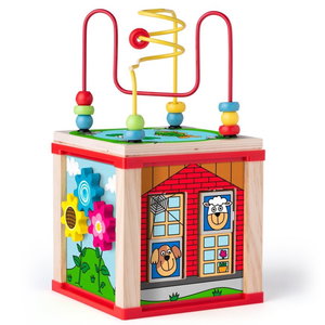 Дървен образователен куб