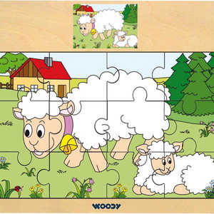 Дървен пъзел Овца и агънце