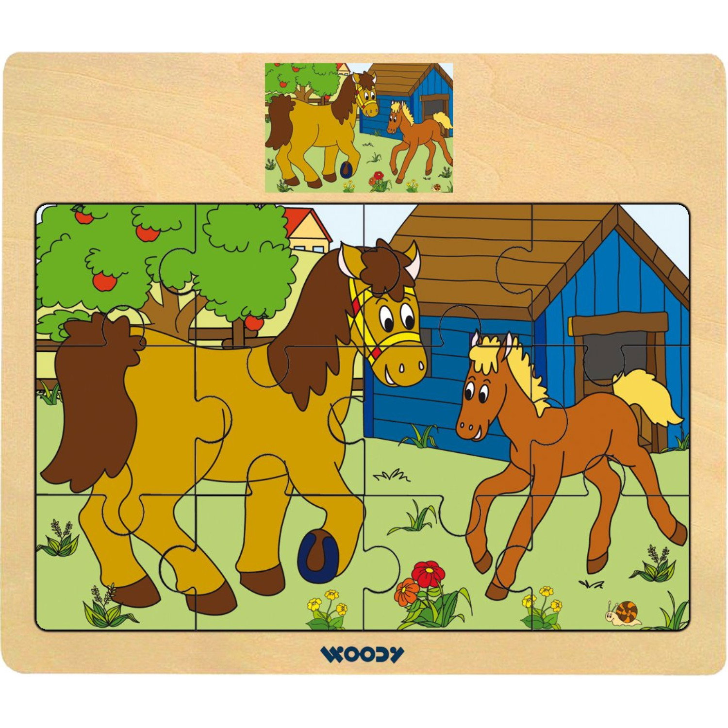 Дървен пъзел Кончета