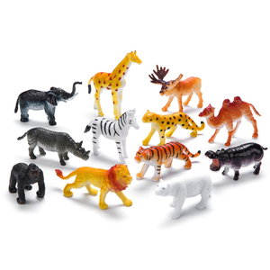 Комплект фигурки в туба Диви животни, 12 броя