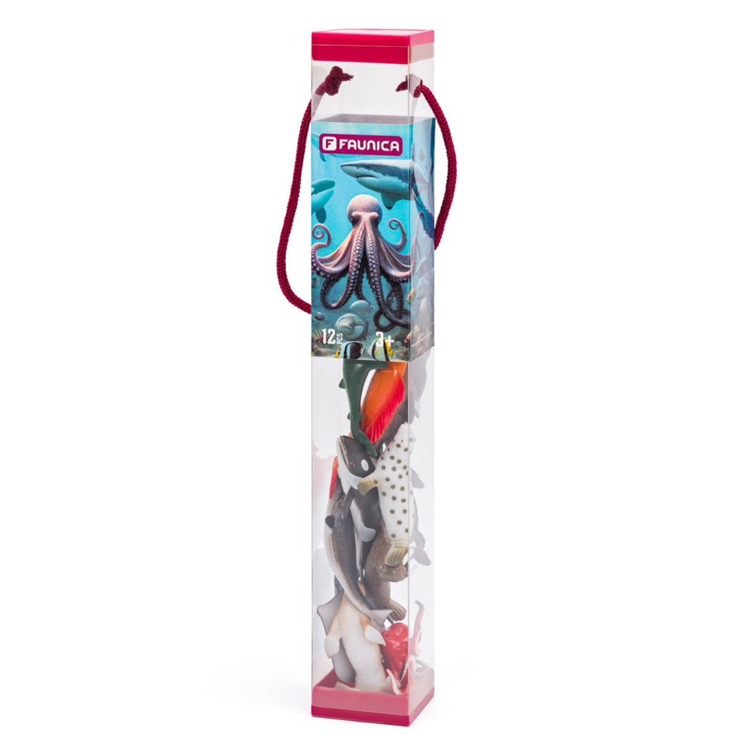 Комплект фигурки в туба Морски животни, 12 броя