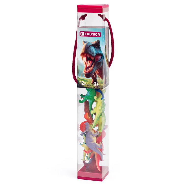 Комплект фигурки в туба Динозаври, 12 броя