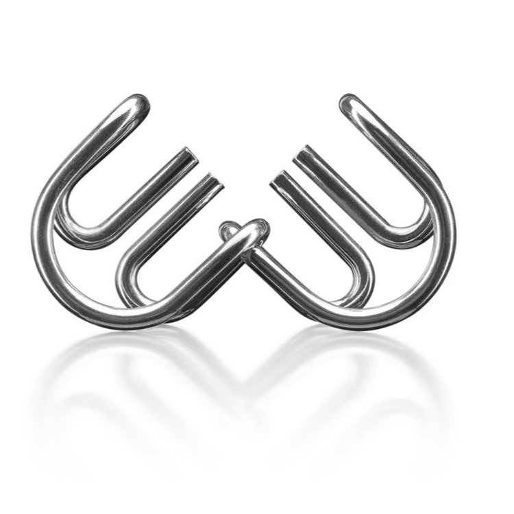 Комплект дървени и метални пъзели-главоблъсканици, 6 броя