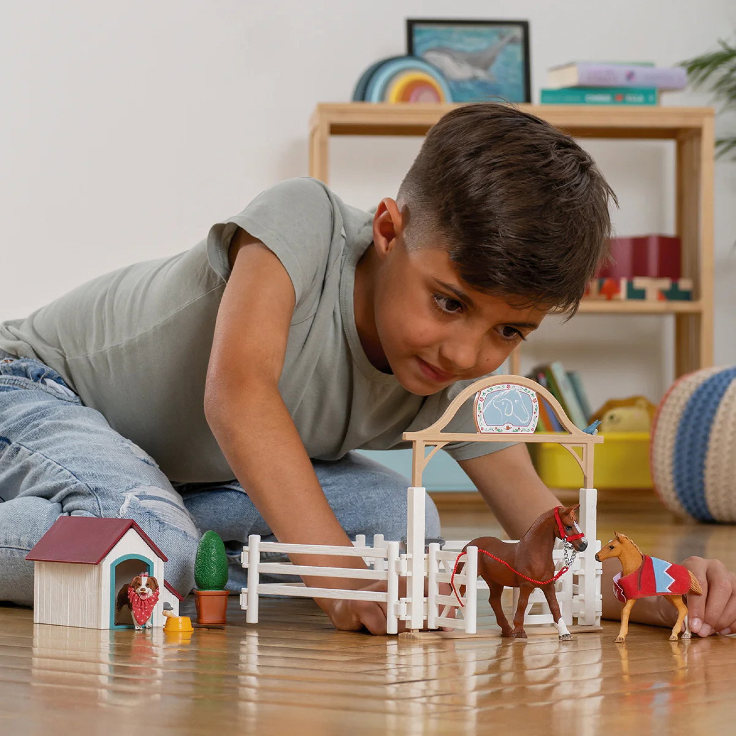 Комплект Гостуващите коне на Хана с кучето Руби, Schleich