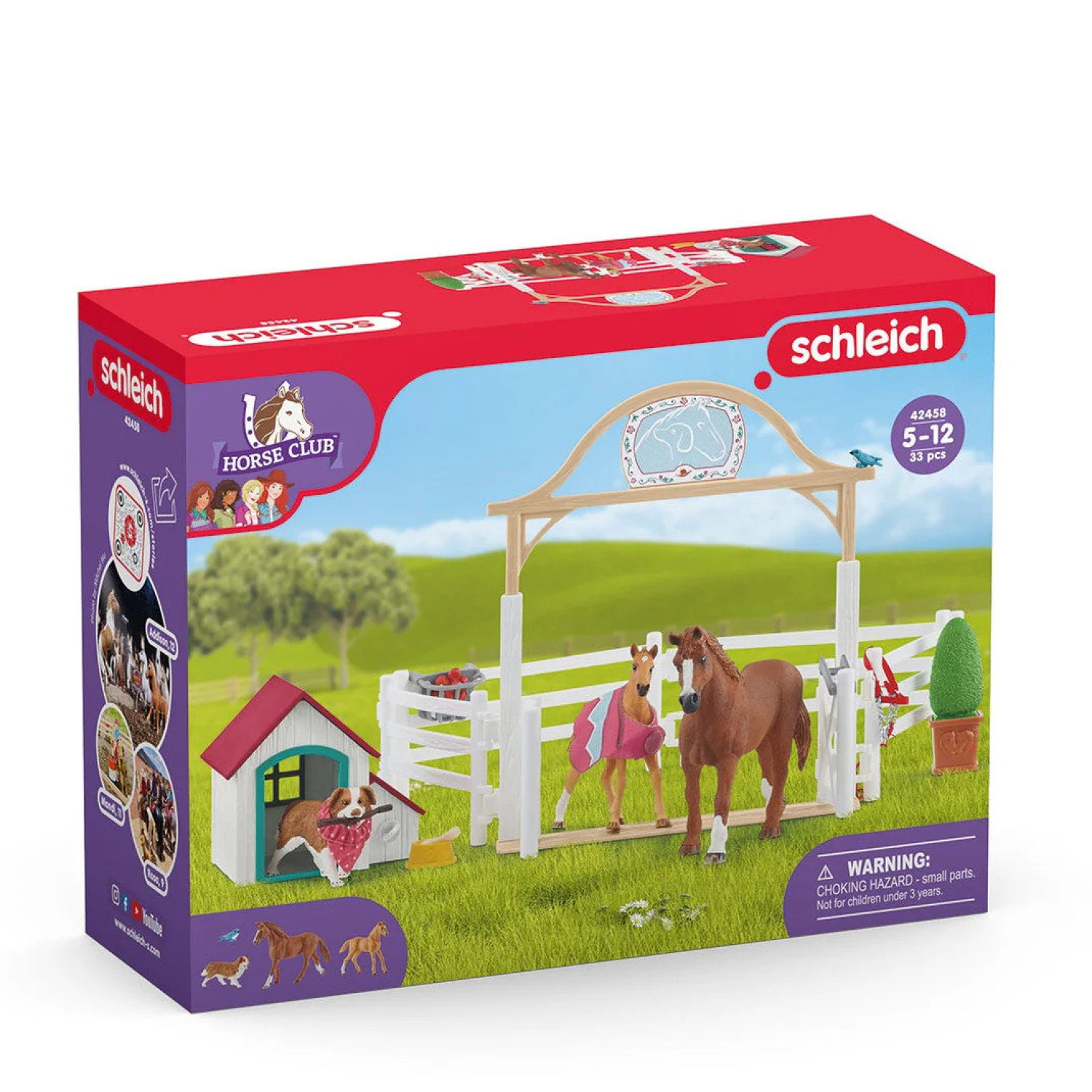 Комплект Гостуващите коне на Хана с кучето Руби, Schleich