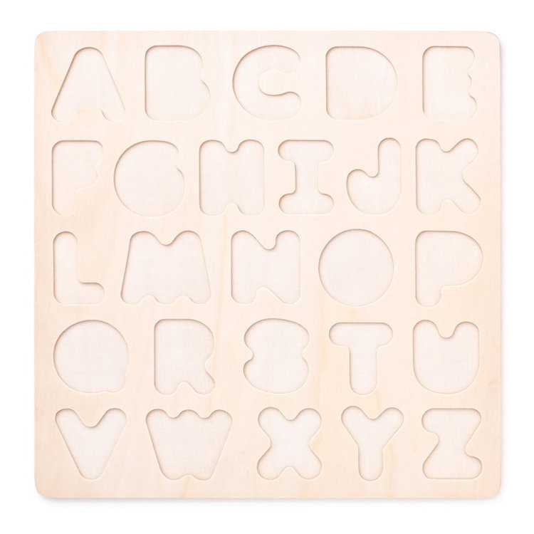 Дървен пъзел Английската азбука - главни букви