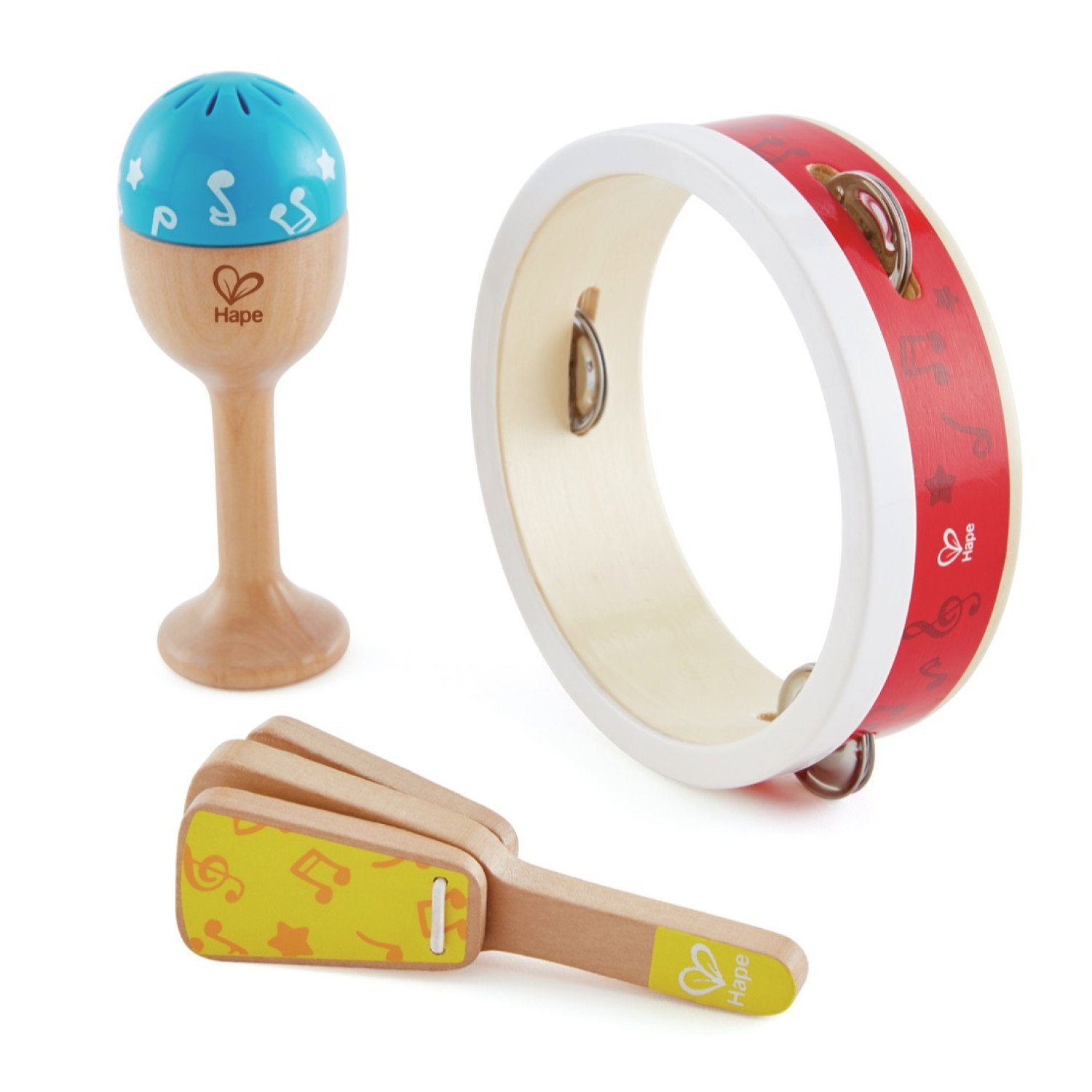 Дървен музикален комплект Ударни инструменти, Hape