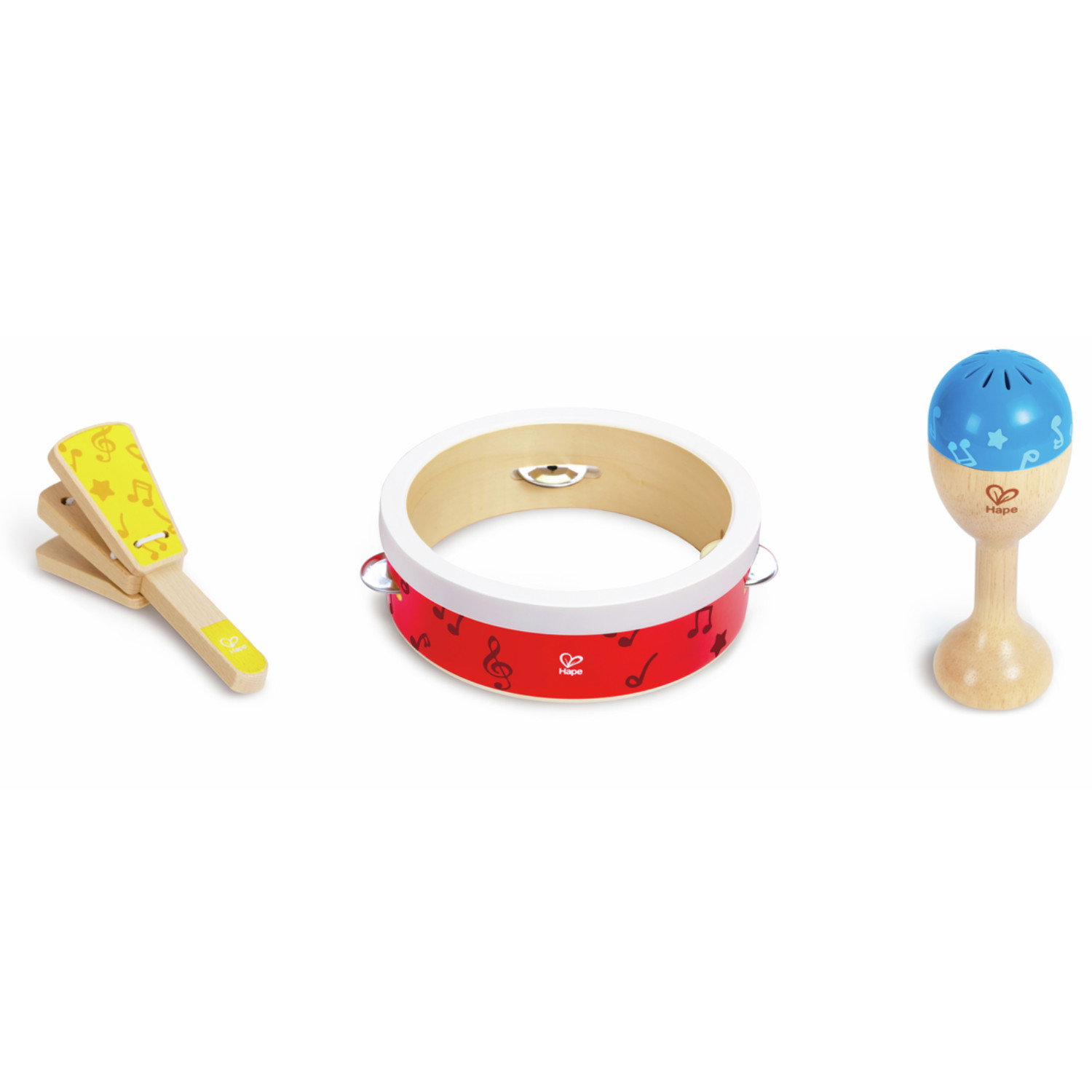 Дървен музикален комплект Ударни инструменти, Hape