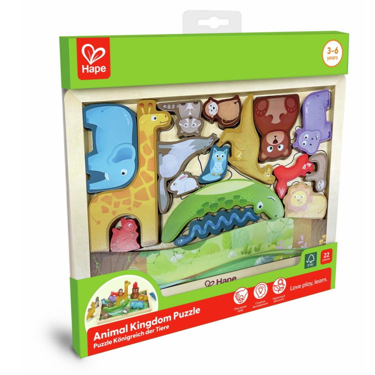 Дървен пъзел Животинско царство, Hape