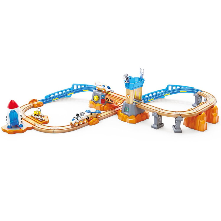 Дървен железопътен комплект Марс, Hape
