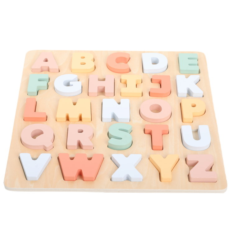 Дървен пъзел Английската азбука - главни букви