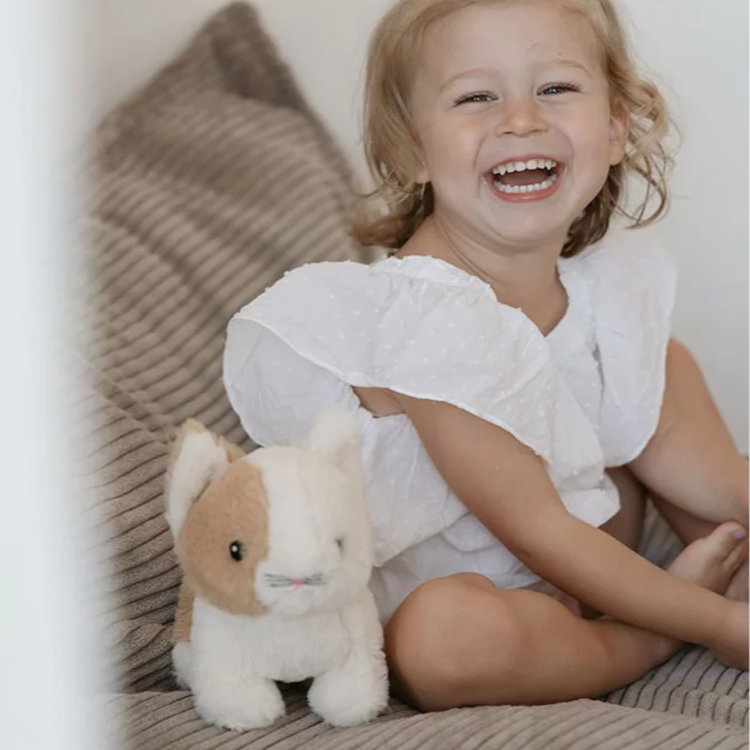 Плюшено коте в чантичка