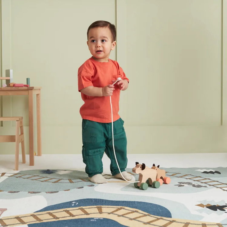 Дървена ирачка за дърпане Лосове