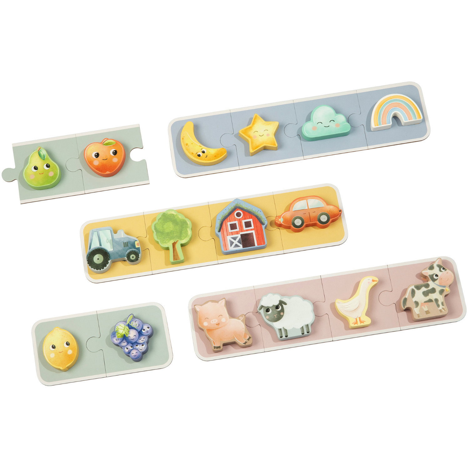 Дървена игра 2 в 1 Докосни и Намери Фермата